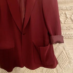Burgundy/maroon blazer. Liz Claiborne Collection size 12